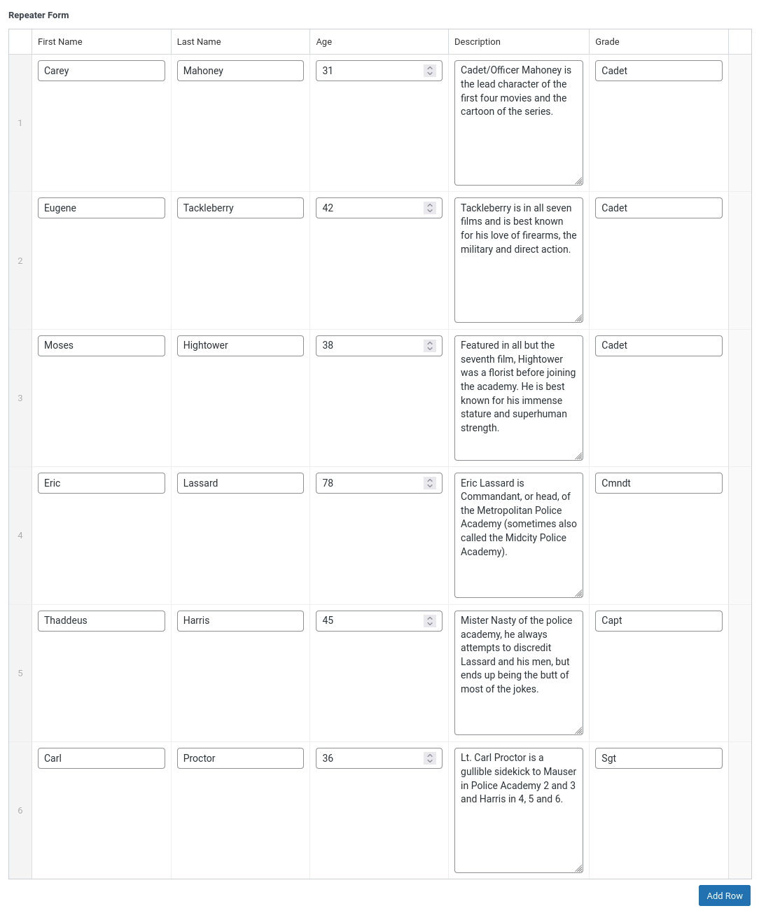 Print ACF Repeater as simple list EADDONS Demo